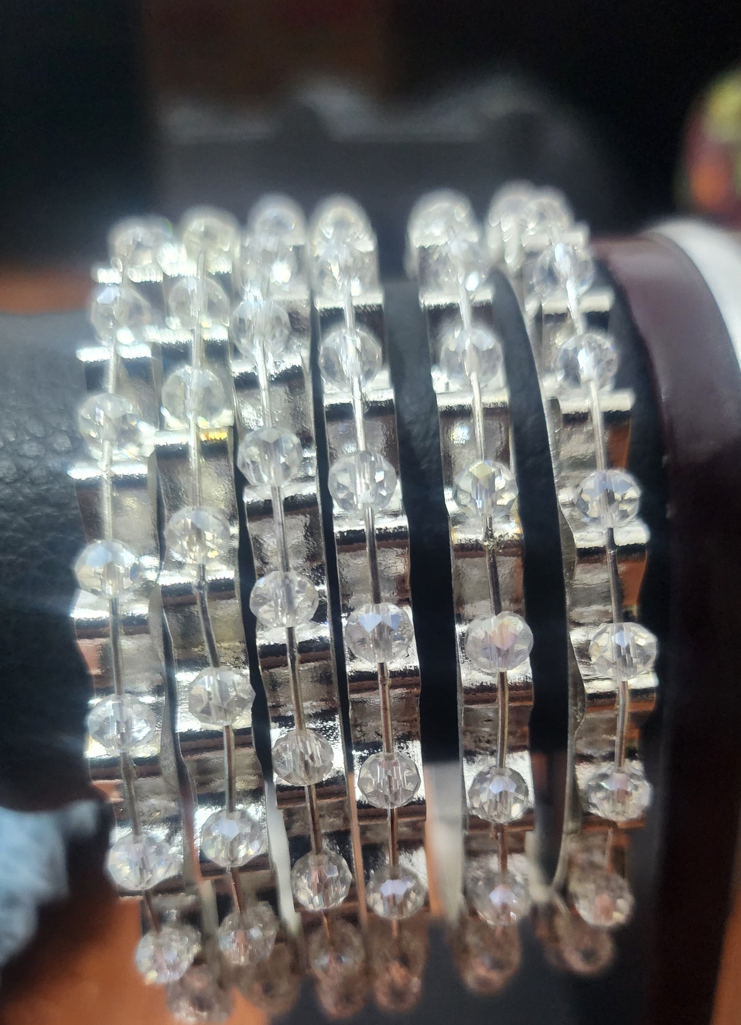 Sparkling Silver & Crystal Bangles jewelry