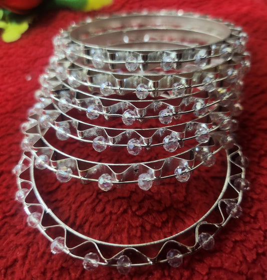 Sparkling Silver & Crystal Bangles jewelry