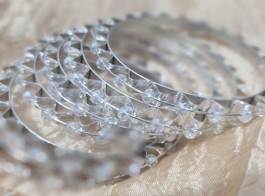 Sparkling Silver & Crystal Bangles jewelry
