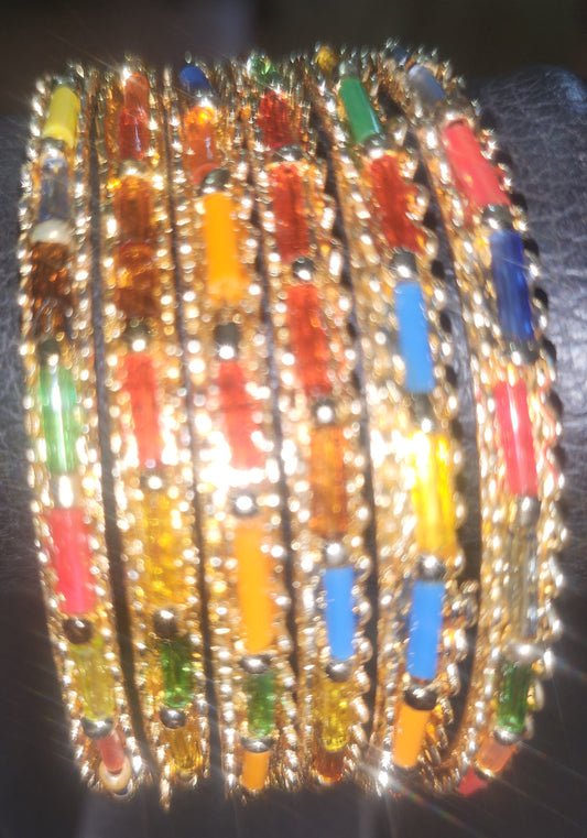 Bohemian Rainbow Stackable Jewelry Bangles