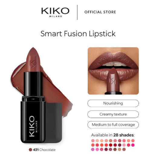 Kiko Milano Smart Fusion Lipstick – Creamy, Long-Lasting Lip Color