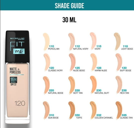Maybelline New York Fit Me Matte + Poreless Liquid Foundation