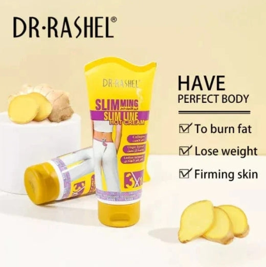 Dr Rashel Slimming Slim Line Hot Cream with Ginger Extract, Collagen & Indian Turmeric – 150 g