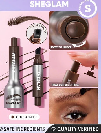 Sheglam Brow fection Angled Brush and Dip Liquid Eyebrow Gel Pen