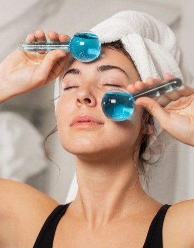 Beauty Crystal Ball Facial Cooling Ice Globes – Water Wave Therapy for Face & Eye Massage