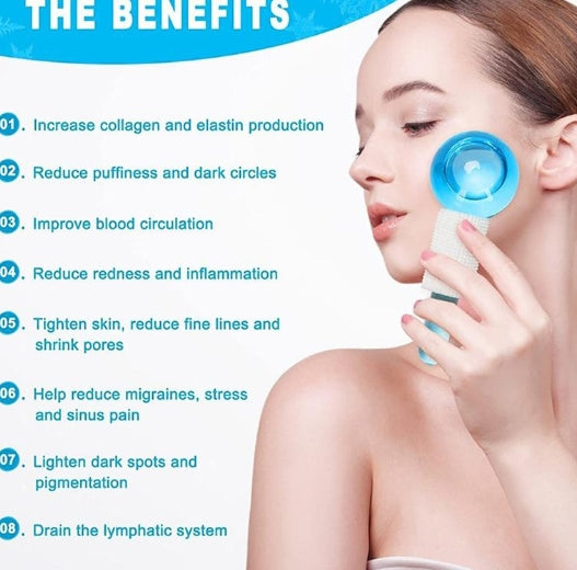 Beauty Crystal Ball Facial Cooling Ice Globes – Water Wave Therapy for Face & Eye Massage