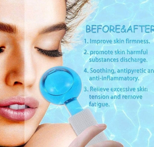 Beauty Crystal Ball Facial Cooling Ice Globes – Water Wave Therapy for Face & Eye Massage