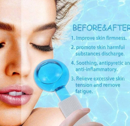 Beauty Crystal Ball Facial Cooling Ice Globes – Water Wave Therapy for Face & Eye Massage