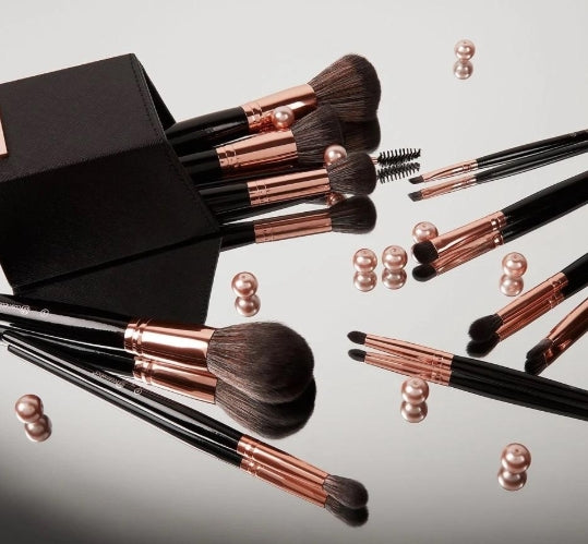 BH Signature Rose Gold 13 Piece Brush Set with Holder
