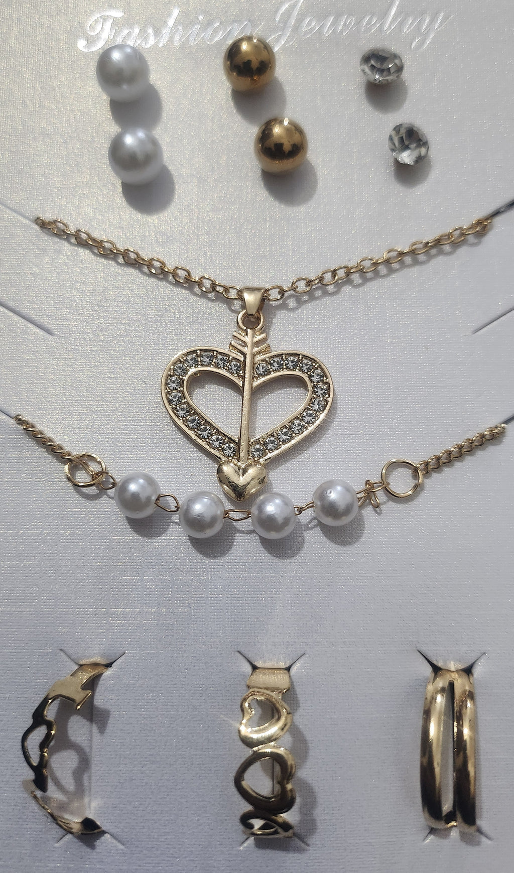 ✨ Luxury Pearl Heart Jewelry Collection – Perfect Gift Set