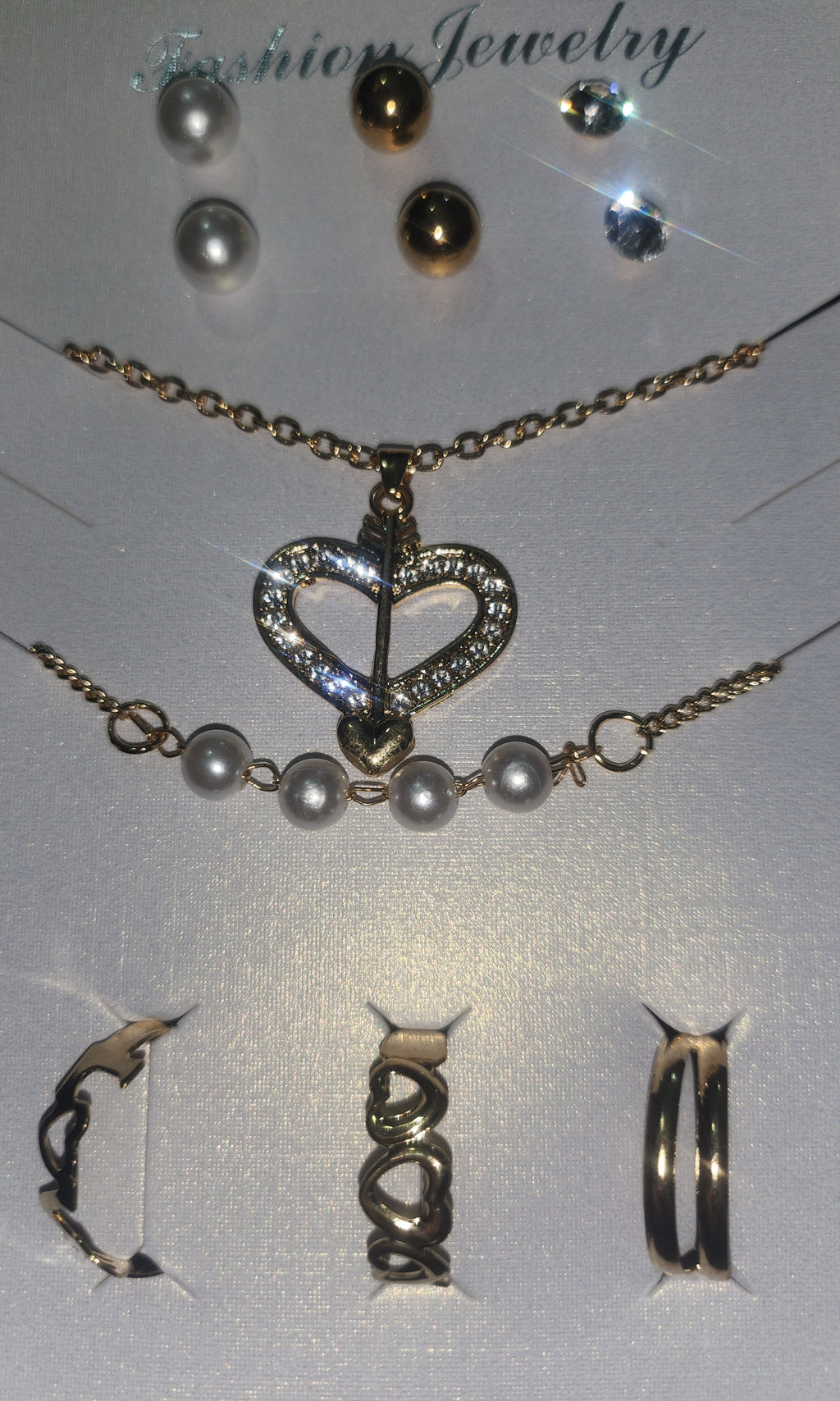 ✨ Luxury Pearl Heart Jewelry Collection – Perfect Gift Set