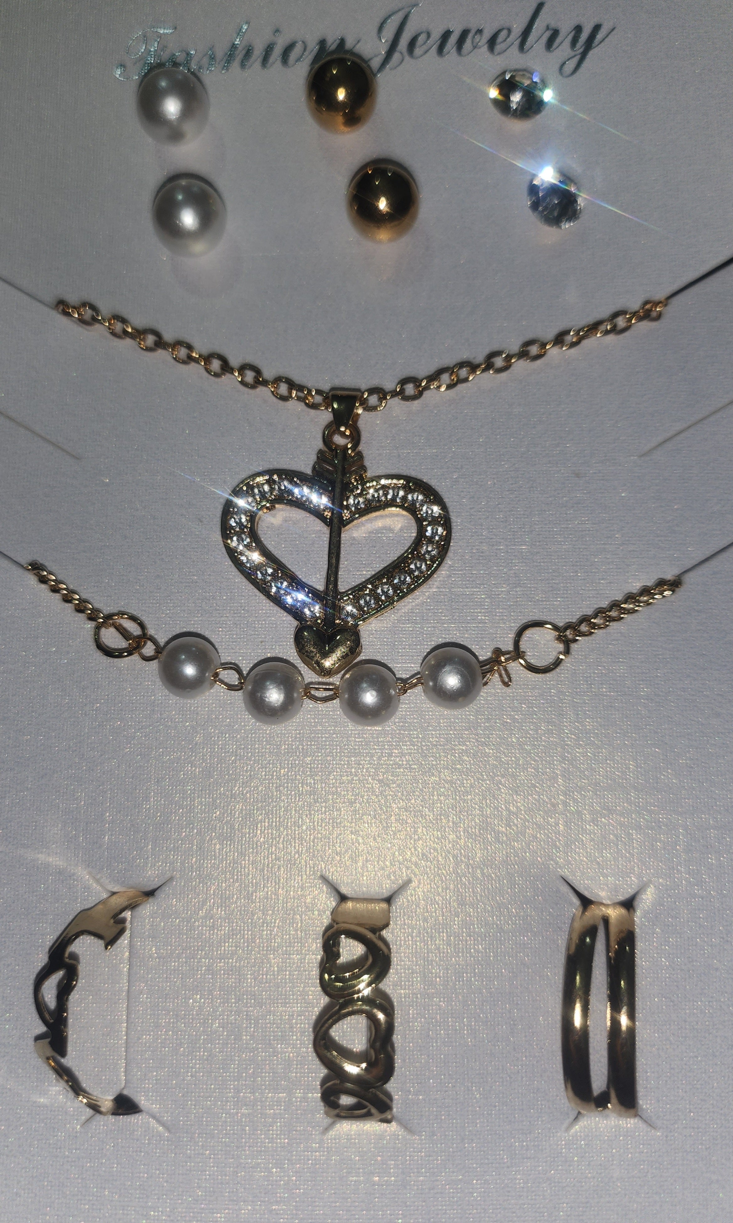 ✨ Luxury Pearl Heart Jewelry Collection – Perfect Gift Set