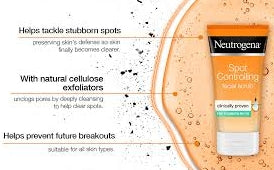 Sale Neutrogena Spot Controlling 2-in-1 Face Wash/Mask-150ML