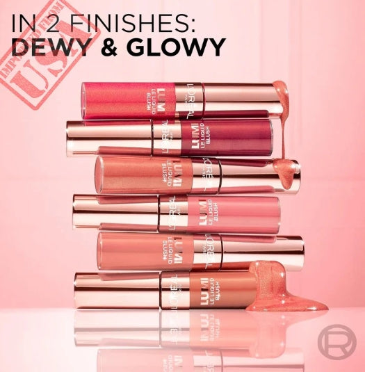 L'Oréal Lumi Le Blush Liquid 10ml – Dewy Glow Finish | Lightweight & Blendable Cheek Tint