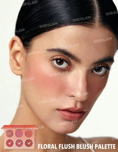 Sheglam Floral Flush Blush Palette 6-Color Pressed Powder