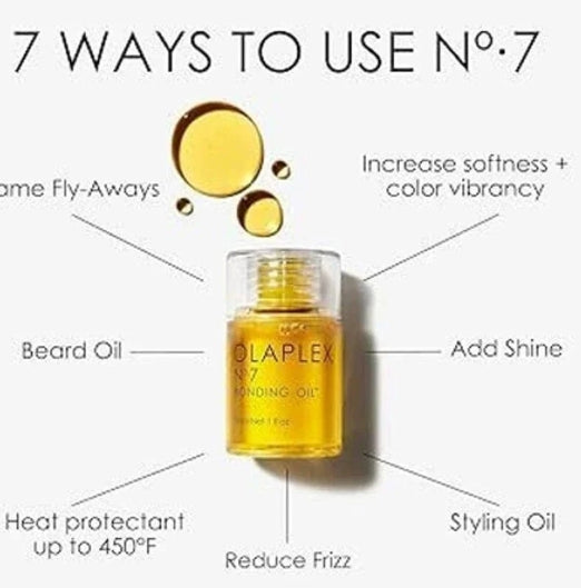 Olaplex No. 7 Bonding Oil – Lightweight Hair Oil for Shine, Frizz Control & Heat Protection – 30ml