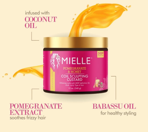 Mielle Pomegranate & Honey Coil Sculpting Custard - 340g