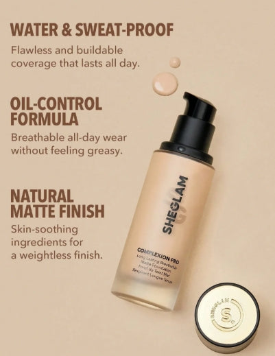 Sheglam Complexion Pro Long Lasting Breathable Matte Foundation