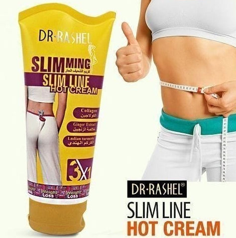 Dr Rashel Slimming Slim Line Hot Cream with Ginger Extract, Collagen & Indian Turmeric – 150 g