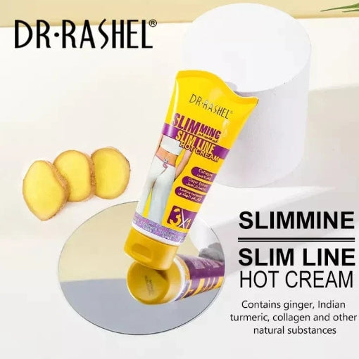 Dr Rashel Slimming Slim Line Hot Cream with Ginger Extract, Collagen & Indian Turmeric – 150 g