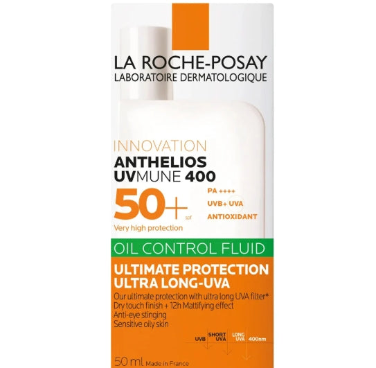 La Roche-Posay Anthelios UVMune 400 Oil Control Fluid SPF50+ 50ml – Advanced Sun Protection for Oily & Sensitive Skin