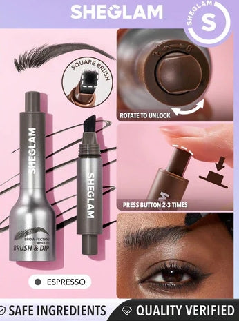 Sheglam Brow fection Angled Brush and Dip Liquid Eyebrow Gel Pen