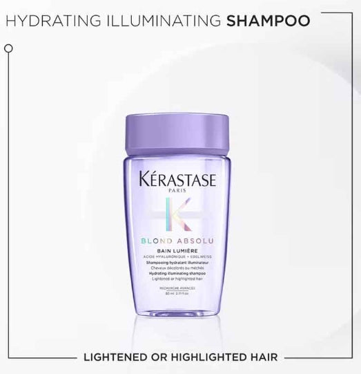 Kerastase Blond Absolu Bain Lumiere Shampoo 80ml – Hydrating & Illuminating Care for Blonde Hair