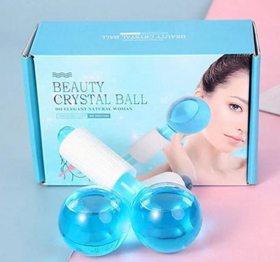 Beauty Crystal Ball Facial Cooling Ice Globes – Water Wave Therapy for Face & Eye Massage