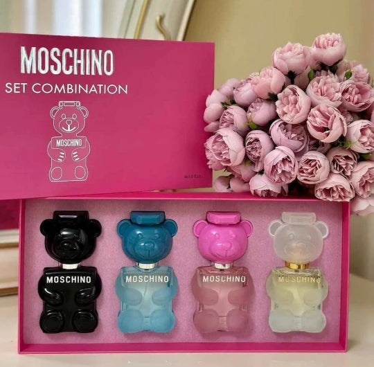 Moschino 4 in 1 Perfume Gift Set – Luxury Mini Fragrance Collection for Men & Women