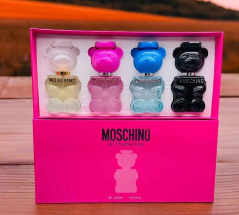 Moschino 4 in 1 Perfume Gift Set – Luxury Mini Fragrance Collection for Men & Women