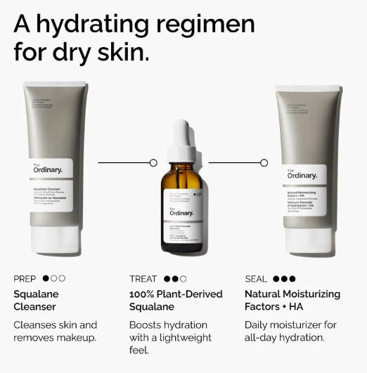 The Ordinary 100% Plant-Derived Hemi-Squalane 30ml – Lightweight Hydration