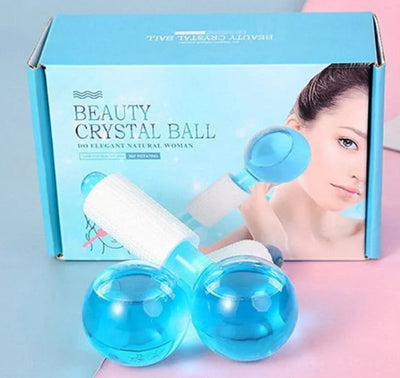 Beauty Crystal Ball Facial Cooling Ice Globes – Water Wave Therapy for Face & Eye Massage
