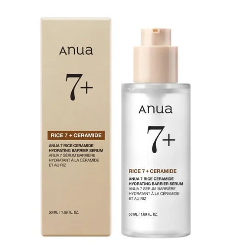 Anua 7 Rice Ceramide Hydrating Barrier Serum 50ml – Moisture Boost & Skin Barrier Repair