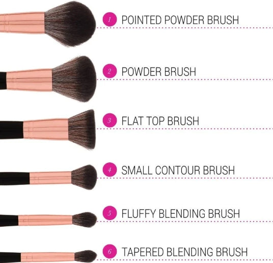 BH Signature Rose Gold 13 Piece Brush Set with Holder