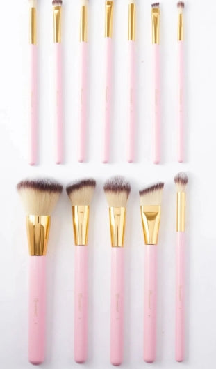 BH Cosmetics Pink Studded Elegance 12 Piece Brush Set (With Stand)