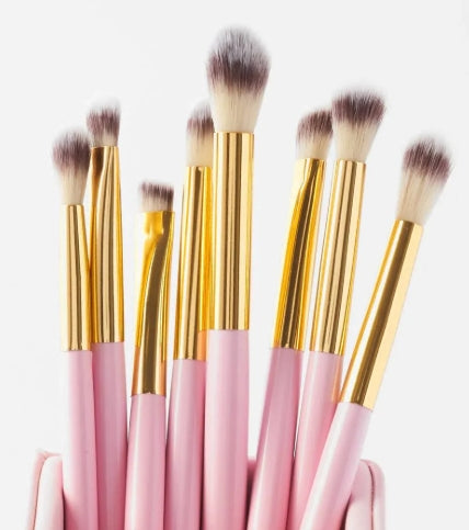 BH Cosmetics Pink Studded Elegance 12 Piece Brush Set (With Stand)