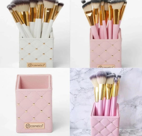 BH Cosmetics Pink Studded Elegance 12 Piece Brush Set (With Stand)
