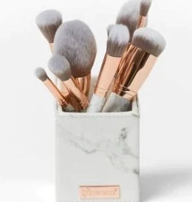 BH Cosmetics Marble Brush Set 13 Pieces Brush Set (With Stand)