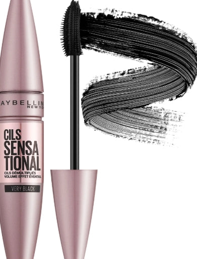 Maybelline Lash Sensational Mascara – Very Black | Volumizing & Lengthening Mascara