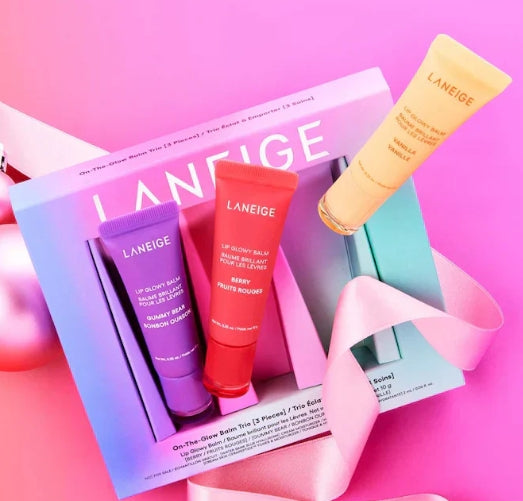 LANEIGE Lip Glowy Balm Trio Set – Hydrating & Nourishing Lip Care