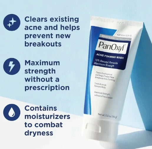 PanOxyl Acne Creamy Wash 4% Benzoyl Peroxide - Daily Control Cleanser 170g
