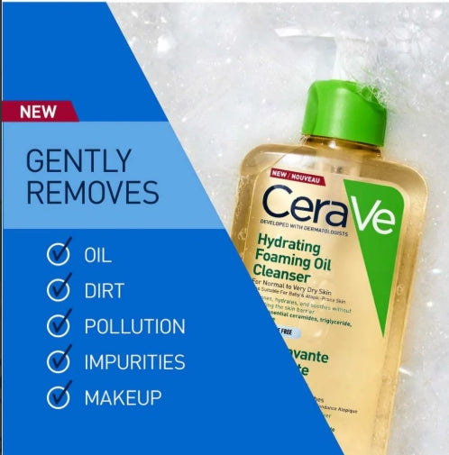 CeraVe Hydrating Foaming Oil Cleanser 237ml – For Dry Skin