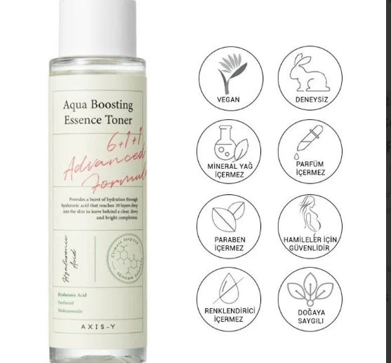 Axis-Y Aqua Boosting Essence Toner 150ml – Hydrating, Soothing & Balancing Toner for All Skin Types