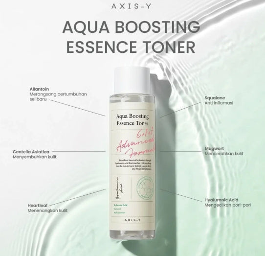 Axis-Y Aqua Boosting Essence Toner 150ml – Hydrating, Soothing & Balancing Toner for All Skin Types
