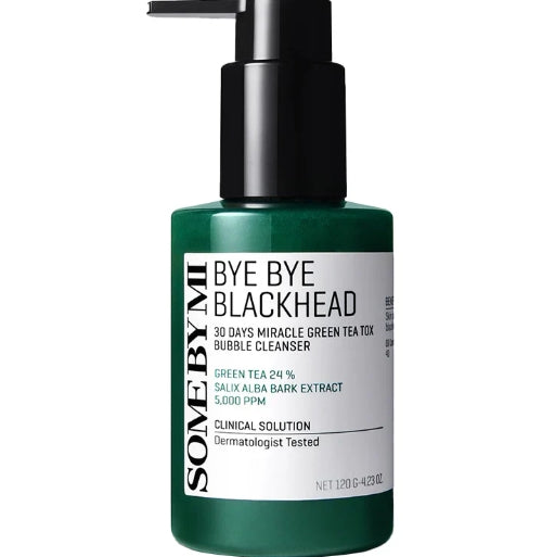 Some By Mi Bye Bye Blackhead 30 Days Miracle Green Tea Tox Bubble Cleanser | Pore Cleansing, Blackhead Removal, Acne Control