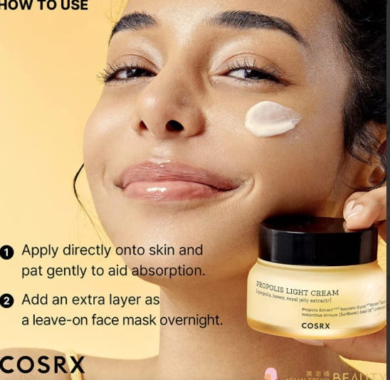 Cosrx Full Fit Propolis Light Cream 65ml – Nourishing, Hydrating & Glow-Boosting Moisturizer