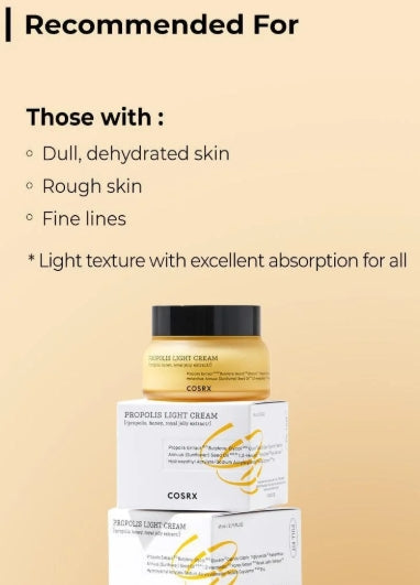 Cosrx Full Fit Propolis Light Cream 65ml – Nourishing, Hydrating & Glow-Boosting Moisturizer