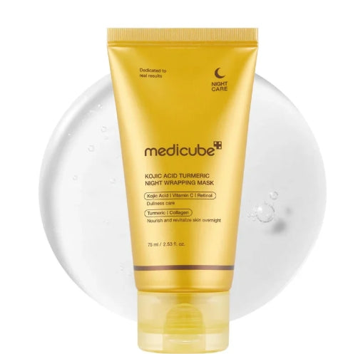 Medicube Kojic Acid Turmeric Night Wrapping Mask – 75ml | Brightening & Hydrating Overnight Treatment