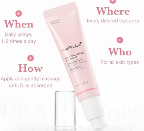Medicube PDRN Peptide Eye Cream 30ml – Anti-Aging, Wrinkle Care & Brightening Eye Treatment