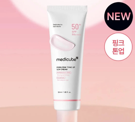 Medicube PDRN Pink Tone Up Sun Cream SPF 50+ PA++++ – Brighten & Protect